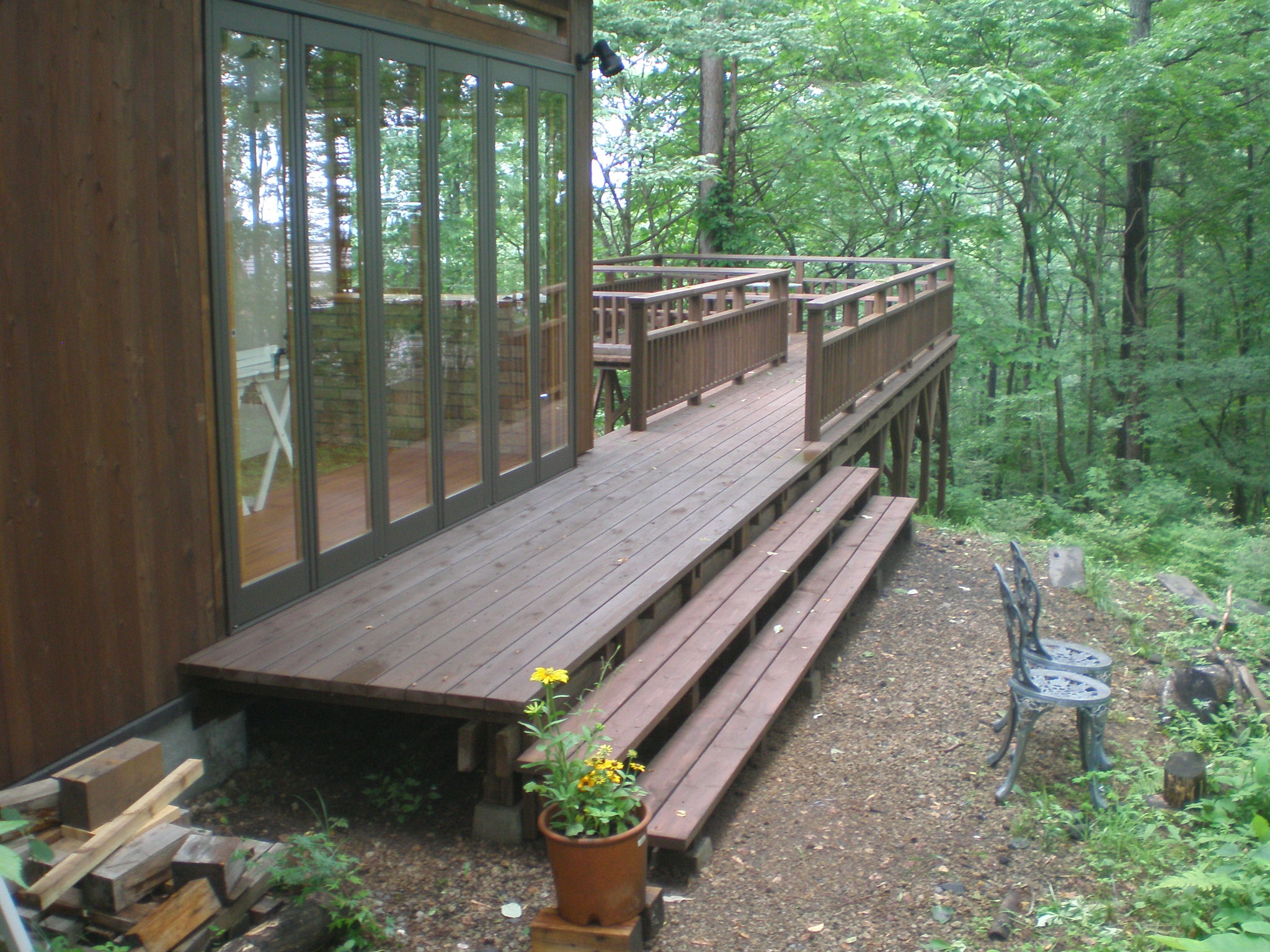 ｳｯﾄﾞﾃﾞｯｷ(杉ACQ注入､塗装) 軽井沢 個人邸 2010年施工